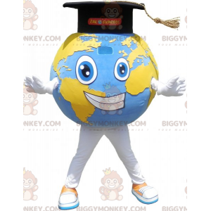 Giant Planet Earth BIGGYMONKEY™ Mascot Costume with Grad Hat -