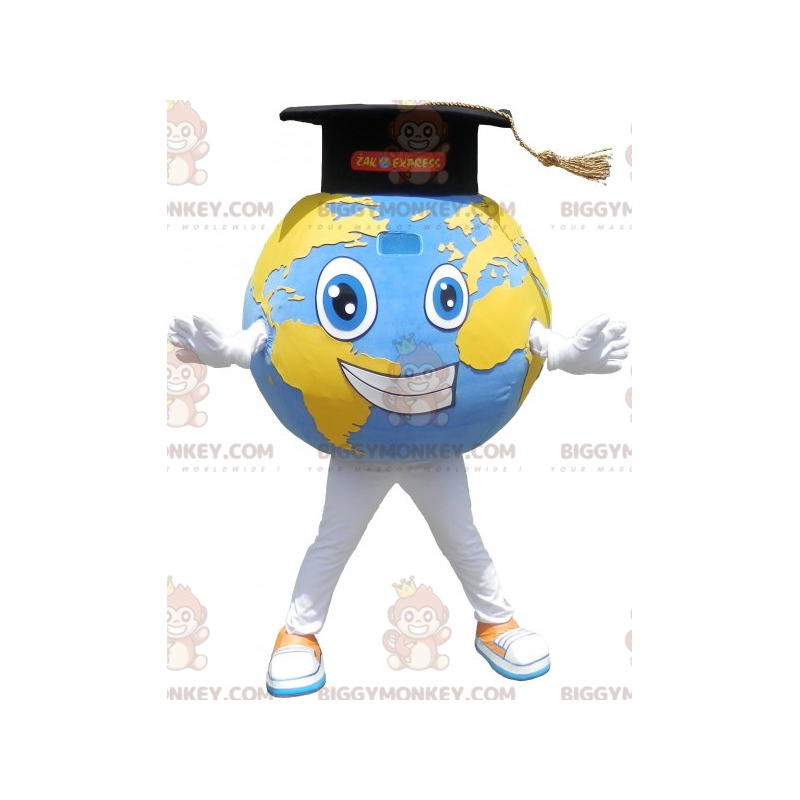 Disfraz de Mascota Planeta Tierra Gigante BIGGYMONKEY™ con Disfraz de Mascota Planeta Tierra Gigante BIGGYMONKEY™ con