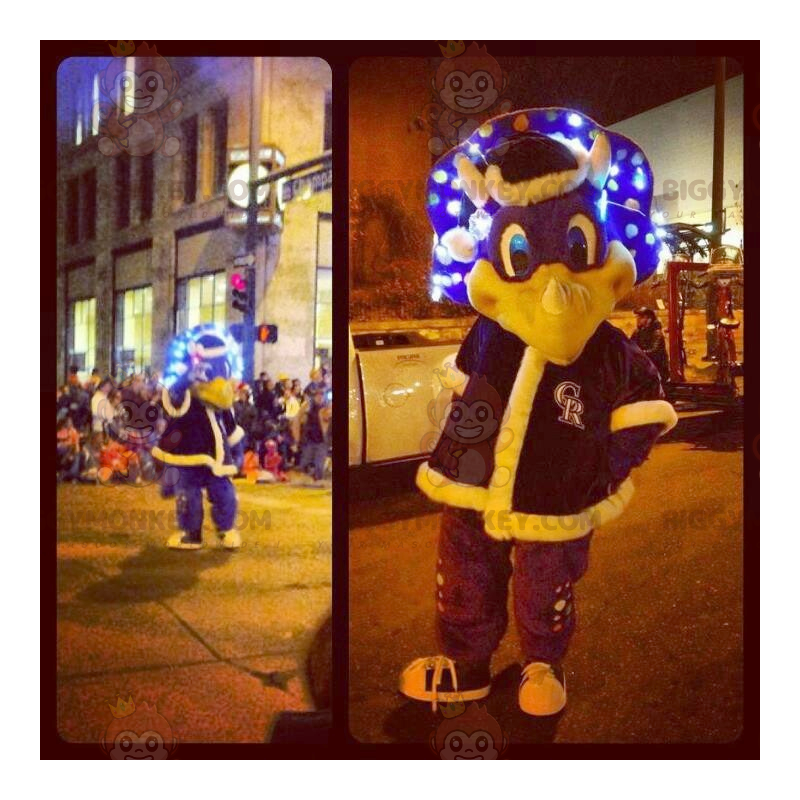Costume de mascotte BIGGYMONKEY™ d'oiseau lumineux -