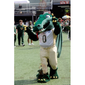 Kostým obřího zeleného krokodýla BIGGYMONKEY™ maskota –