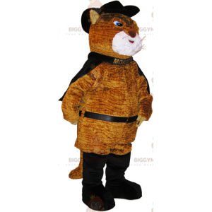 BIGGYMONKEY™ Mascot Costume Big Brown Cat In Puss In Boots