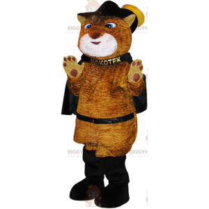 BIGGYMONKEY™ Mascot Costume Big Brown Cat In Puss In Boots