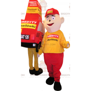 2 BIGGYMONKEY™s mascot 1 red and yellow car and a matching