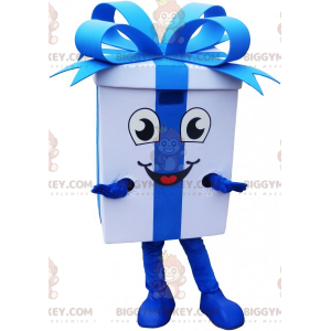 Jumbo Gift Wrap BIGGYMONKEY™ Mascot Costume with Cute Blue
