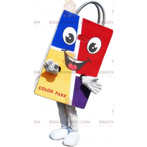 Smiling Colorful Paper Bag BIGGYMONKEY™ Mascot Costume -