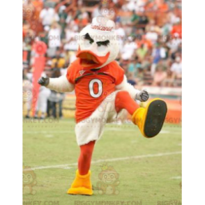 BIGGYMONKEY™ hvid og orange andefuglemaskotkostume -