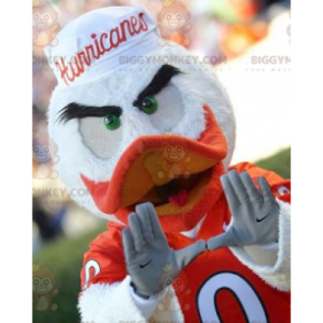 BIGGYMONKEY™ White and Orange Duck Bird Mascot Costume -