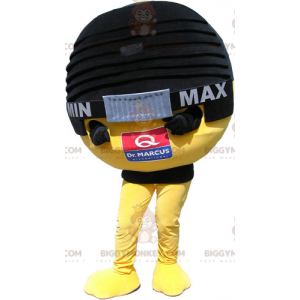 Giant Black and Yellow Micro BIGGYMONKEY™ Mascot Costume -