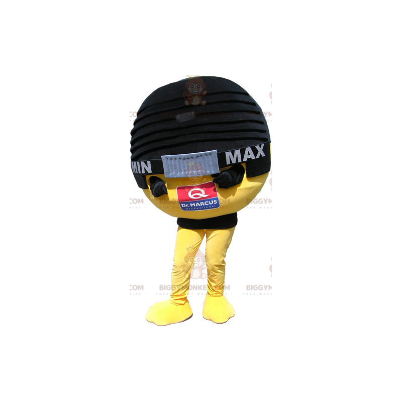 Giant Black and Yellow Micro BIGGYMONKEY™ Mascot Costume -