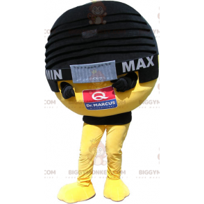 Gigantisch zwart en geel Micro BIGGYMONKEY™ mascottekostuum -