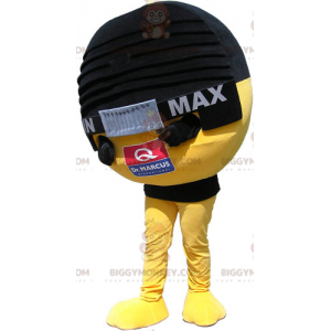 Giant Black and Yellow Micro BIGGYMONKEY™ Mascot Costume –