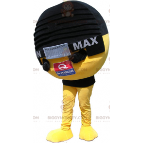 Giant Black and Yellow Micro BIGGYMONKEY™ Mascot Costume -