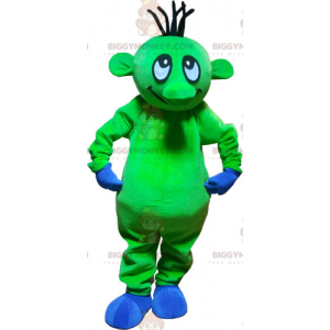 Rolig Flashy Green Alien BIGGYMONKEY™ maskotdräkt - Djurmaskot saknas - BIGGYMONKEY_06507 - BiggyMonkey.com