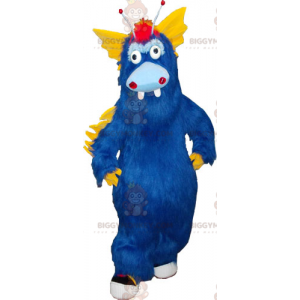 BIGGYMONKEY™ Big Furry Blue and Yellow Monster Mascot Costume -