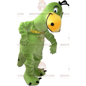 Costume de mascotte BIGGYMONKEY™ de dinosaure vert et jaune -