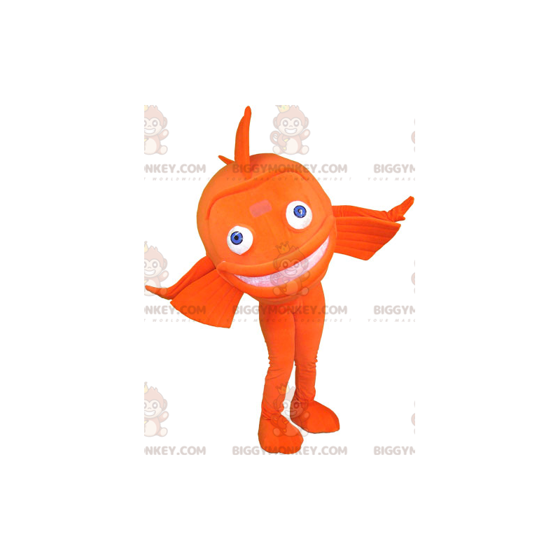Costume da mascotte pesce gigante arancione BIGGYMONKEY™ - Costume da mascotte pesce gigante arancione BIGGYMONKEY™ -