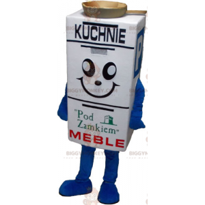 White Giant Milk Brick BIGGYMONKEY™ Mascot Costume –