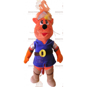 Costume da mascotte da gatto BIGGYMONKEY™ in abito colorato -