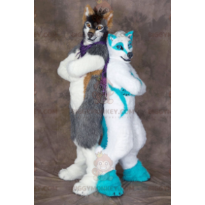 2 BIGGYMONKEY™s colorful wolf dog mascots - Biggymonkey.com
