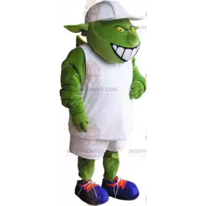 Grünes Alien-Monster BIGGYMONKEY™ Maskottchen-Kostüm -