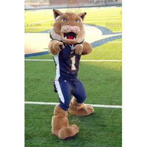 Costume de mascotte BIGGYMONKEY™ de tigre de lion marron en
