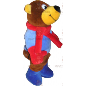 Brown Teddy BIGGYMONKEY™ Mascot Costume. Teddy bear -