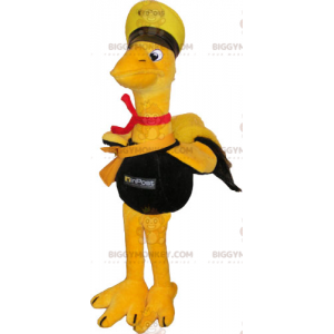 BIGGYMONKEY™ Mascot Costume Yellow Giant Bird In Sailor Outfit