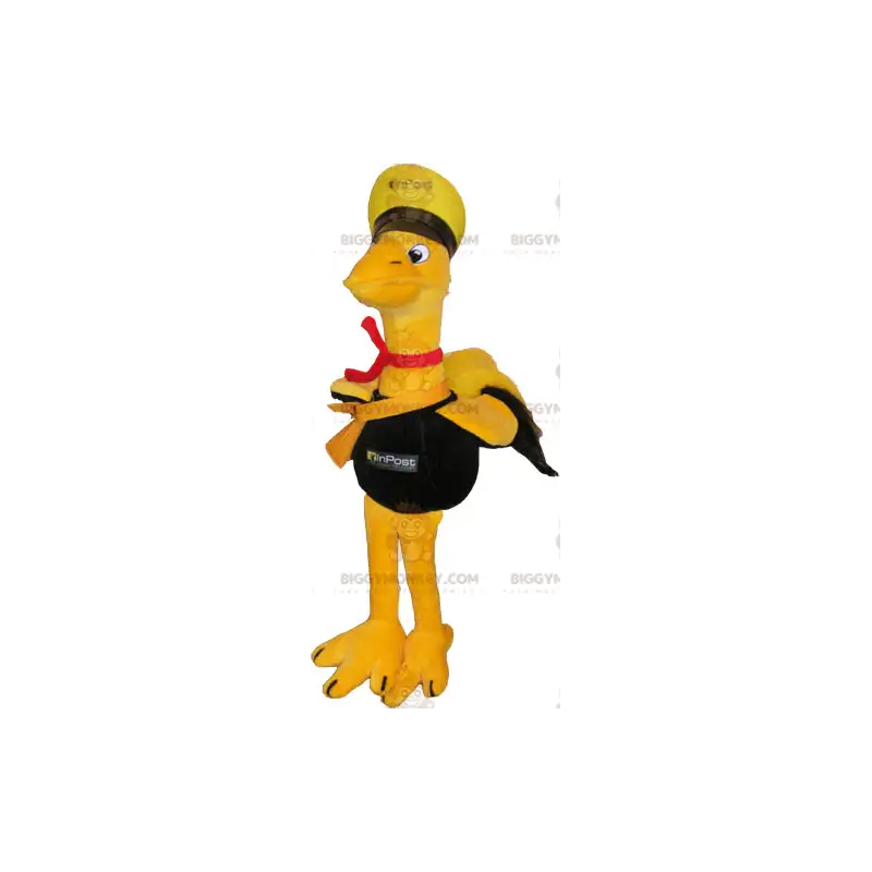 BIGGYMONKEY™ maskotkostume Gul kæmpefugl i sømandstøj - BIGGYMONKEY™ maskotkostume Gul kæmpefugl i sømandstøj -