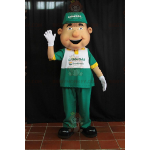 BIGGYMONKEY™ Disfraz de mascota de hombre sonriente con atuendo