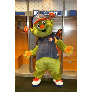 Green and Orange Monster Alien BIGGYMONKEY™ Mascot Costume -