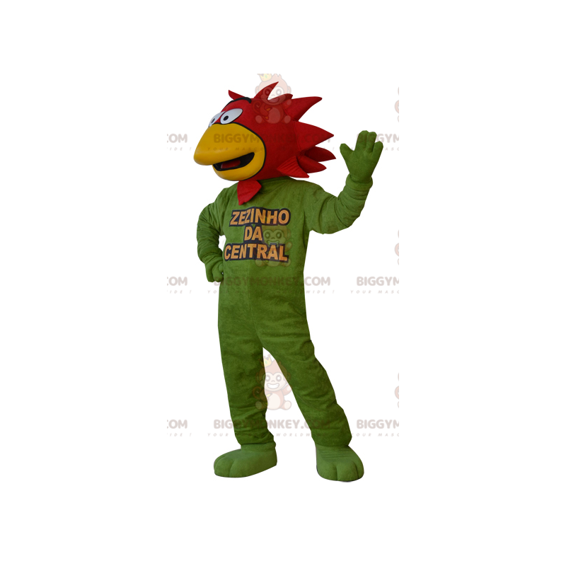 Disfraz de mascota BIGGYMONKEY™ de hombre con cabeza de Foutix. Disfraz de mascota BIGGYMONKEY™ de hombre con cabeza de Foutix.
