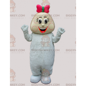 Kostium maskotka BIGGYMONKEY™ Lalka Dziewczyna w białych