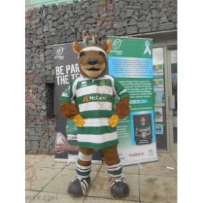 Στολή μασκότ Rugbyman Reindeer Moose BIGGYMONKEY™ - Μασκότ ελαφιών και ελαφιών - BIGGYMONKEY_0793 - BiggyMonkey.com