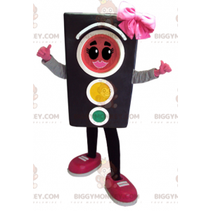 Traje de mascote de semáforo BIGGYMONKEY™ com gravata borboleta