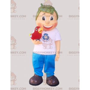 Boy BIGGYMONKEY™ Mascot Costume with Leaf Hair - Biggymonkey.com