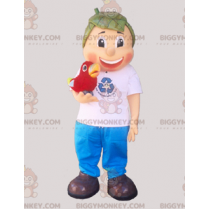 Pojke BIGGYMONKEY™ maskotdräkt med lövhår - Pojkar och flickor maskot - BIGGYMONKEY_06592 - BiggyMonkey.com