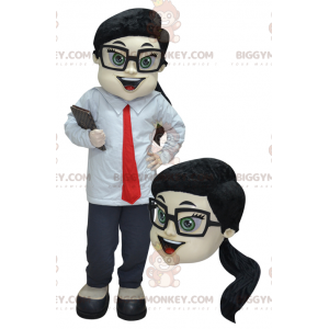 Costume de mascotte BIGGYMONKEY™ de femme de commerciale en