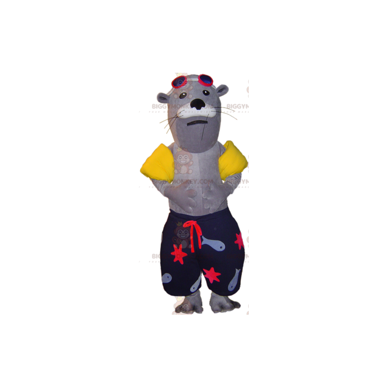 BIGGYMONKEY™ Sea Lion Seal Mascot Costume In Swimwear -
