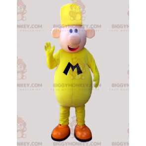 Skrattande fet gul man BIGGYMONKEY™ maskotdräkt - BiggyMonkey