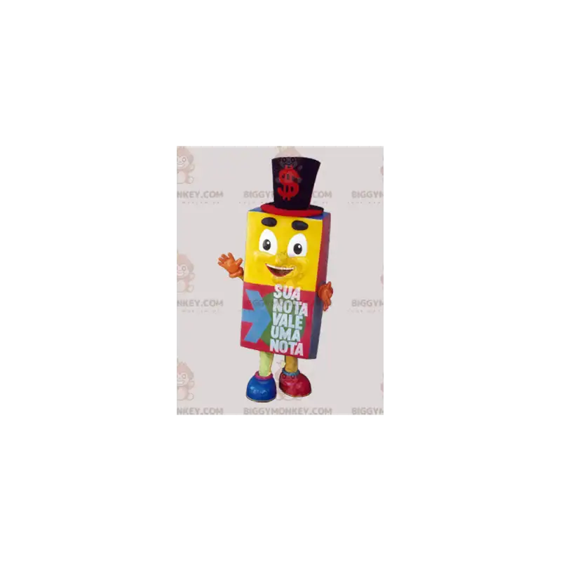 Traje de mascote BIGGYMONKEY™ cúbico colorido com aparência Traje de mascote BIGGYMONKEY™ cúbico colorido com aparência