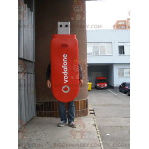 Kostým maskota BIGGYMONKEY™ Giant Red USB Flash Drive. Kostým