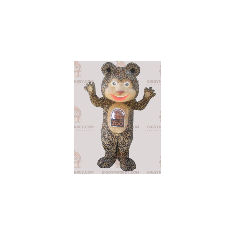 Στολή μασκότ BIGGYMONKEY™ Teddy Bear με γούνα λεοπάρ - Μασκότ αρκούδας - BIGGYMONKEY_06623 - BiggyMonkey.com