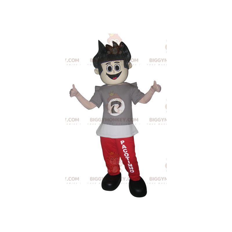 Costume de mascotte BIGGYMONKEY™ de garçon d'ado en jogging et Costume de mascotte BIGGYMONKEY™ de garçon d'ado en jogging et