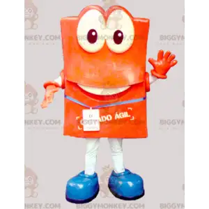 Big Eyes Orange Man BIGGYMONKEY™ Maskottchenkostüm -