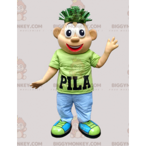 BIGGYMONKEY™ mascot costume of colorful dressed man with