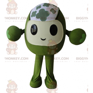 BIGGYMONKEY™ Mascottekostuum All Green Flowery Funny Man - Plant mascottes - BIGGYMONKEY_06652 - BiggyMonkey.com