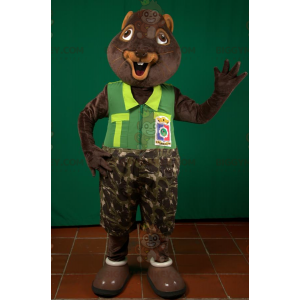 Kostým hnědý bobr Hromnice veverka BIGGYMONKEY™ maskot –