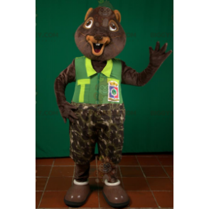  Costume mascotte BIGGYMONKEY™ da scoiattolo marmotta castoro marrone - Mascotte di scoiattolo - BiggyMonkey.com