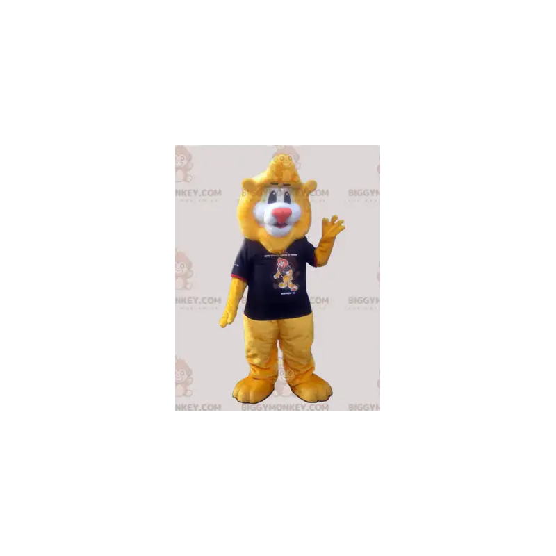 BIGGYMONKEY™ Big Soft Yellow Lion Mascot Costume With Tee – BIGGYMONKEY™ Big Soft Yellow Lion Mascot Costume With Tee –