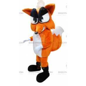 Disfraz de mascota BIGGYMONKEY™ Zorro gigante naranja y blanco con gran cola - Mascotas zorro - BiggyMonkey.com